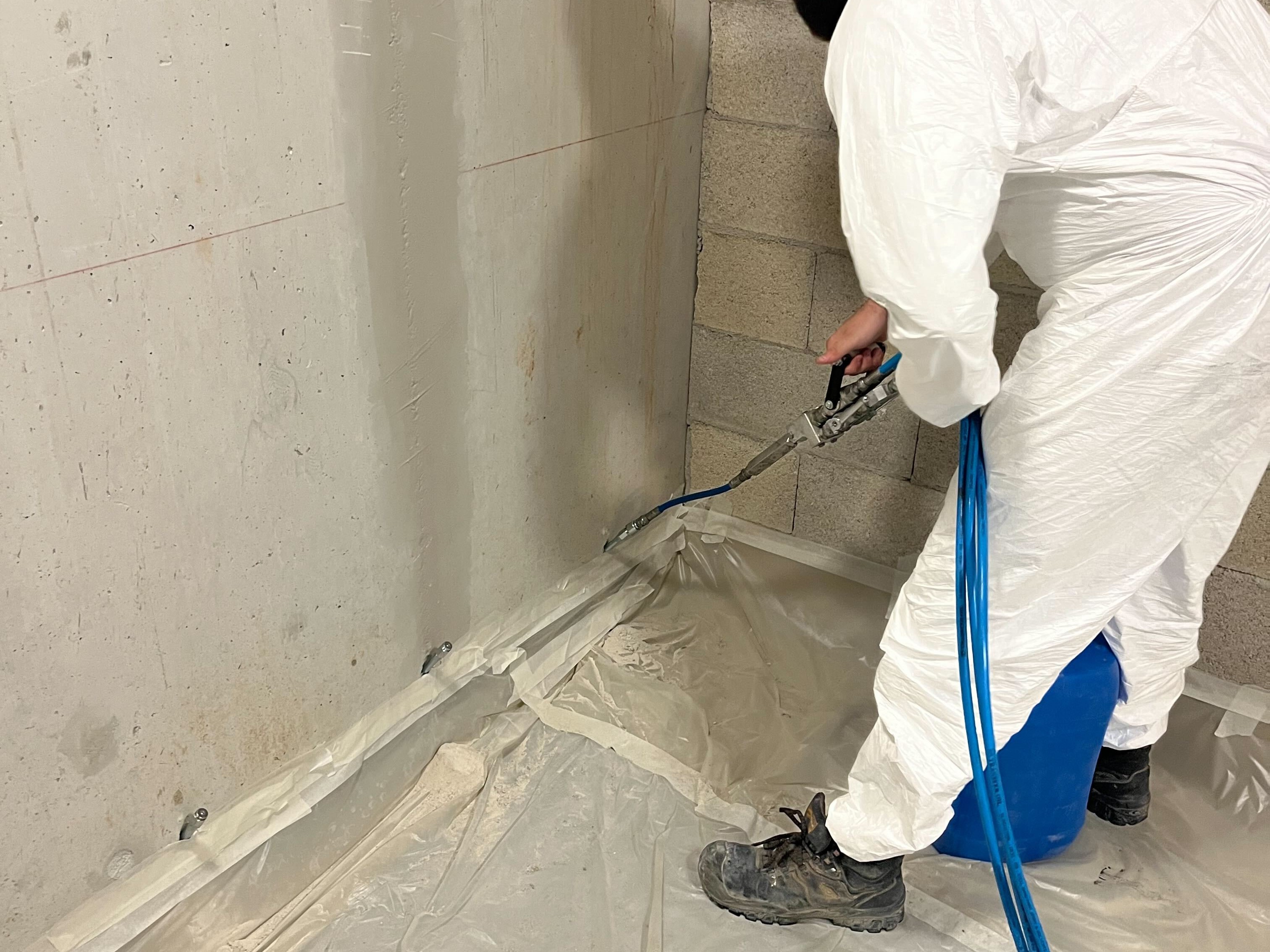Travaux d'injection de résine sur chantier à Marseille